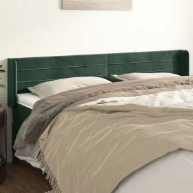 Kopfteil aus dunkelgrünem Samt, 183 x 16 x 78/88 cm von , Kopf- und Fußteile - Ref: Foro24-3118971, Preis: 79,81 €, Rabatt: %