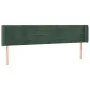 Cabecero de terciopelo verde oscuro 183x16x78/88 cm de , Cabeceros y pies de cama - Ref: Foro24-3118971, Precio: 80,07 €, Des...