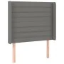 Kopfteil mit dunkelgrauen Stoffohren 93x16x118/128 cm von , Kopf- und Fußteile - Ref: Foro24-3119703, Preis: 64,82 €, Rabatt: %