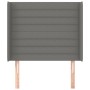 Kopfteil mit dunkelgrauen Stoffohren 93x16x118/128 cm von , Kopf- und Fußteile - Ref: Foro24-3119703, Preis: 66,07 €, Rabatt: %