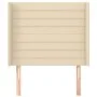 Headboard with cream fabric ears 103x16x118/128 cm by , Headboards and footboards - Ref: Foro24-3119715, Price: 81,81 €, Disc...