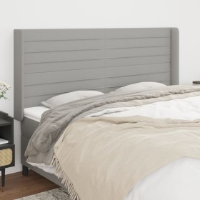Kopfteil mit hellgrauen Stoffohren 183x16x118/128 cm von , Kopf- und Fußteile - Ref: Foro24-3119734, Preis: 119,61 €, Rabatt: %