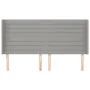 Headboard with light gray fabric ears 183x16x118/128 cm by , Headboards and footboards - Ref: Foro24-3119734, Price: 118,11 €...