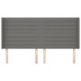 Headboard with dark gray fabric ears 203x16x118/128 cm by , Headboards and footboards - Ref: Foro24-3119743, Price: 123,75 €,...