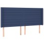 Kopfteil mit blauen Stoffohren 203x16x118/128 cm von , Kopf- und Fußteile - Ref: Foro24-3119748, Preis: 131,51 €, Rabatt: %