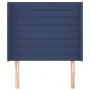 Headboard with blue fabric ears 93x16x118/128 cm by , Headboards and footboards - Ref: Foro24-3119708, Price: 71,60 €, Discou...