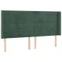 Kopfteil mit dunkelgrünen Samtohren 183x16x118/128cm von , Kopf- und Fußteile - Ref: Foro24-3119783, Preis: 141,40 €, Rabatt: %