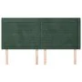 Headboard with dark green velvet ears 183x16x118/128cm by , Headboards and footboards - Ref: Foro24-3119783, Price: 141,40 €,...