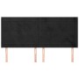 Cabecero con orejas de terciopelo negro 203x16x118/128 cm de , Cabeceros y pies de cama - Ref: Foro24-3119788, Precio: 102,52...