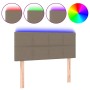 Taupe gray fabric headboard with LED 90x5x78/88 cm by , Headboards and footboards - Ref: Foro24-3121598, Price: 36,40 €, Disc...