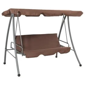Outdoor swing bench with brown canopy by vidaXL, Garden rockers - Ref: Foro24-43238, Price: 192,51 €, Discount: %