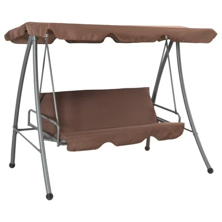 Outdoor swing bench with brown canopy by vidaXL, Garden rockers - Ref: Foro24-43238, Price: 192,51 €, Discount: %