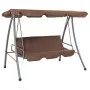 Outdoor swing bench with brown canopy by vidaXL, Garden rockers - Ref: Foro24-43238, Price: 192,51 €, Discount: %