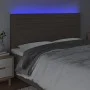 Headboard with LED lights taupe gray fabric 200x5x118/128 cm by , Headboards and footboards - Ref: Foro24-3122590, Price: 118...