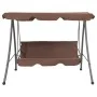 Outdoor swing bench with brown canopy by vidaXL, Garden rockers - Ref: Foro24-43238, Price: 192,51 €, Discount: %