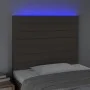 Headboard with LED lights taupe gray fabric 90x5x118/128 cm by , Headboards and footboards - Ref: Foro24-3122550, Price: 78,8...