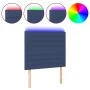 Cabecero con luces LED tela azul 90x5x118/128 cm de , Cabeceros y pies de cama - Ref: Foro24-3122552, Precio: 70,81 €, Descue...