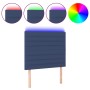 Headboard with LED lights blue fabric 90x5x118/128 cm by , Headboards and footboards - Ref: Foro24-3122552, Price: 67,71 €, D...
