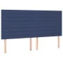 Headboard with LED lights blue fabric 200x5x118/128 cm by , Headboards and footboards - Ref: Foro24-3122592, Price: 128,11 €,...