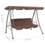 Outdoor swing bench with brown canopy by vidaXL, Garden rockers - Ref: Foro24-43238, Price: 192,51 €, Discount: %