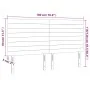 Kopfteil mit LED-Leuchten aus hellgrauem Stoff, 180 x 5 x 118/128 cm von , Kopf- und Fußteile - Ref: Foro24-3122578, Preis: 1...