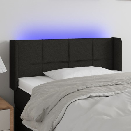 Kopfteil aus schwarzem Stoff mit LED 83x16x78/88 cm von , Kopf- und Fußteile - Ref: Foro24-3123212, Preis: 46,29 €, Rabatt: %