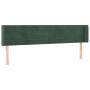 Dark green velvet headboard with LED 203x16x78/88 cm by , Headboards and footboards - Ref: Foro24-3123445, Price: 88,94 €, Di...