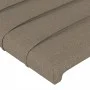 Taupe gray fabric headboard with LED 203x16x118/128 cm by , Headboards and footboards - Ref: Foro24-3124214, Price: 126,29 €,...
