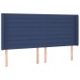 Kopfteil aus blauem Stoff mit LED 203x16x118/128 cm von , Kopf- und Fußteile - Ref: Foro24-3124216, Preis: 135,01 €, Rabatt: %