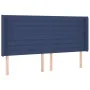Kopfteil aus blauem Stoff mit LED 203x16x118/128 cm von , Kopf- und Fußteile - Ref: Foro24-3124216, Preis: 132,95 €, Rabatt: %