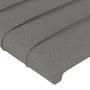 Dark gray fabric headboard with LED 93x16x118/128 cm by , Headboards and footboards - Ref: Foro24-3124171, Price: 74,26 €, Di...
