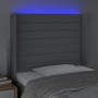 Hellgraues Stoffkopfteil mit LED 103x16x118/128 cm von , Kopf- und Fußteile - Ref: Foro24-3124178, Preis: 71,03 €, Rabatt: %