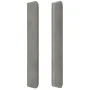 Hellgraues Samtkopfteil mit LED 203x16x118/128 cm von , Kopf- und Fußteile - Ref: Foro24-3124254, Preis: 108,08 €, Rabatt: %