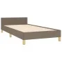 Bed frame with headboard in taupe gray fabric 90x190 cm by , Beds and slatted bases - Ref: Foro24-3125102, Price: 143,69 €, D...