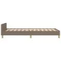 Bed frame with headboard in taupe gray fabric 90x190 cm by , Beds and slatted bases - Ref: Foro24-3125102, Price: 143,69 €, D...