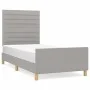 Estructura de cama con cabecero de tela gris claro 100x200 cm de , Camas y somieres - Ref: Foro24-3125114, Precio: 132,18 €, ...