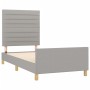 Estructura de cama con cabecero de tela gris claro 100x200 cm de , Camas y somieres - Ref: Foro24-3125114, Precio: 127,33 €, ...