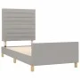 Estructura de cama con cabecero de tela gris claro 100x200 cm de , Camas y somieres - Ref: Foro24-3125114, Precio: 132,18 €, ...