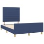 Bed frame with blue fabric headboard 120x200 cm by , Beds and slatted bases - Ref: Foro24-3125128, Price: 171,77 €, Discount: %