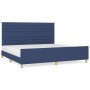 Bed frame with blue fabric headboard 200x200 cm by , Beds and slatted bases - Ref: Foro24-3125168, Price: 233,94 €, Discount: %