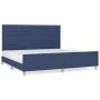 Bed frame with blue fabric headboard 200x200 cm by , Beds and slatted bases - Ref: Foro24-3125168, Price: 231,06 €, Discount: %