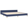 Bed frame with blue fabric headboard 200x200 cm by , Beds and slatted bases - Ref: Foro24-3125168, Price: 233,94 €, Discount: %