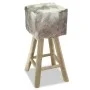 Real Leather and Solid Teak Wood Kitchen Stool by vidaXL, Kitchen stools - Ref: Foro24-244543, Price: 140,19 €, Discount: %
