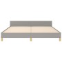 Bed frame with headboard light gray fabric 180x200 cm by , Beds and slatted bases - Ref: Foro24-3125154, Price: 243,23 €, Dis...