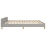 Bed frame with headboard light gray fabric 180x200 cm by , Beds and slatted bases - Ref: Foro24-3125154, Price: 243,23 €, Dis...