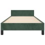 Dunkelgrüner Samtbettrahmen mit Kopfteil 90x200 cm von , Betten und Lattenroste - Ref: Foro24-3125797, Preis: 147,75 €, Rabat...