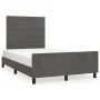 Estructura cama con cabecero terciopelo gris oscuro 120x200 cm de , Camas y somieres - Ref: Foro24-3125807, Precio: 165,38 €,...