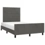 Estructura cama con cabecero terciopelo gris oscuro 120x200 cm de , Camas y somieres - Ref: Foro24-3125807, Precio: 165,38 €,...