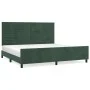 Dark green velvet bed frame with headboard 200x200 cm by , Beds and slatted bases - Ref: Foro24-3125839, Price: 240,39 €, Dis...