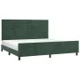 Dark green velvet bed frame with headboard 200x200 cm by , Beds and slatted bases - Ref: Foro24-3125839, Price: 240,39 €, Dis...